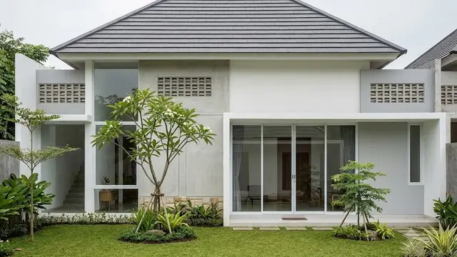 Rumah Limasan Minimalis dengan Bukaan Lebar