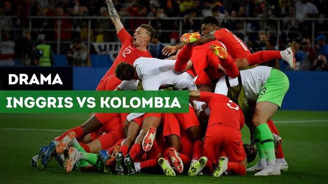 Timnas Inggris berhasil melaju ke babak 8 besar usai mengalahkan Kolombia 4-3 dalam drama adu penalti.