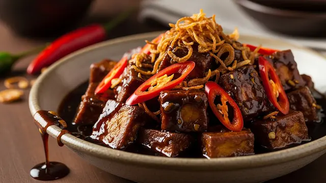 Tahu Kecap Kuah Kental