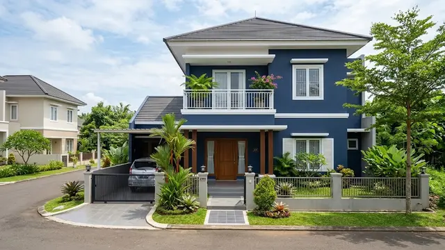 Warna Cat Rumah 2 Lantai yang Terlihat Elegan/AI Generated