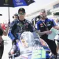 Franco Morbidelli tak lagi di Yamaha pada MotoGP 2024. Rekan-rekannya sesama alumni akademi VR46 pun mendukungnya gabung dengan Ducati (AFP)