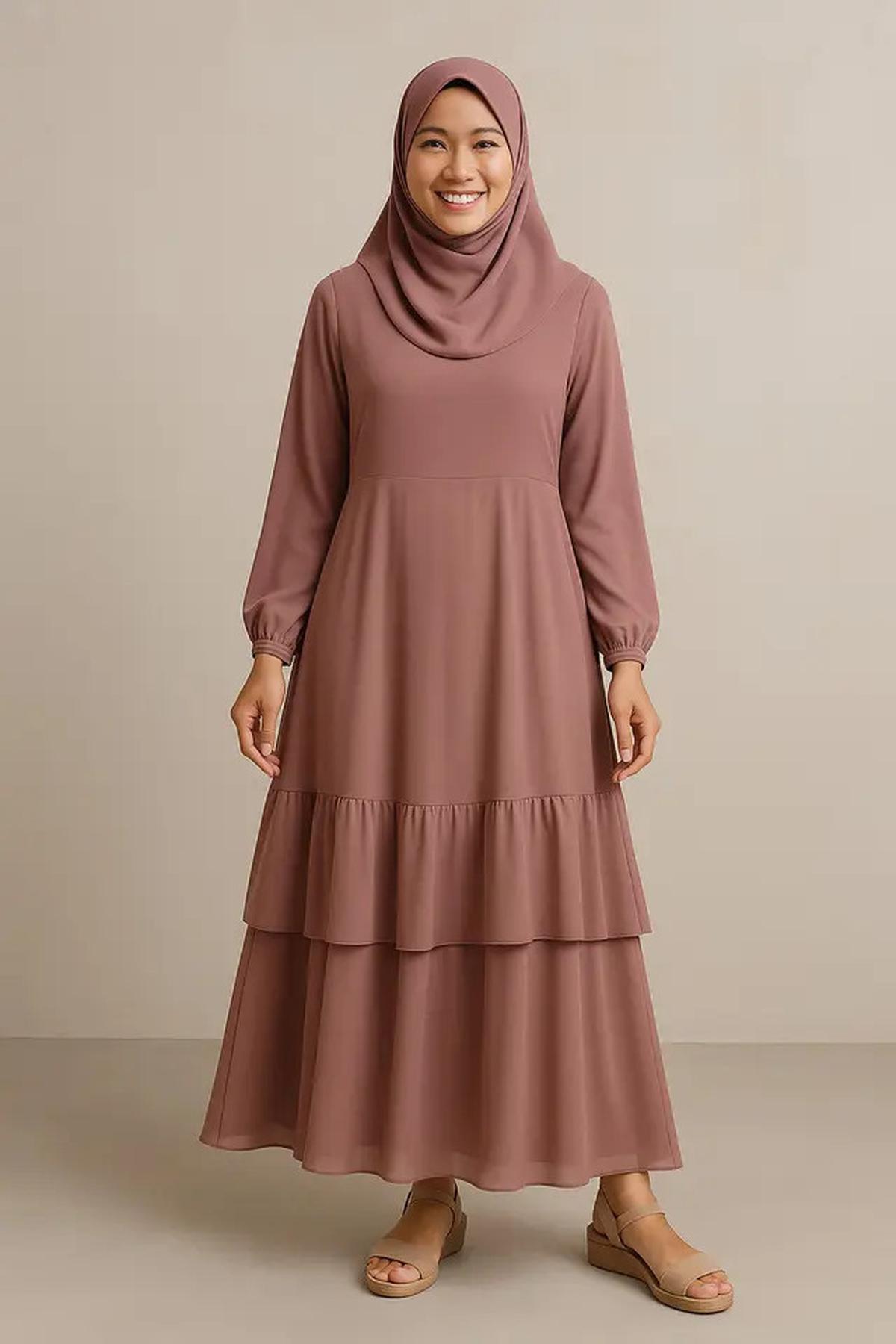 8 Model Gamis Syari Bahan Jatuh Enggak Bikin Gerah, Stylish untuk Berbagai Acara di 2025