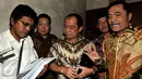 Sejumlah anggota DPR melaporkan Setya Novanto dan Fadli Zon ke Mahkamah Kehormatan Dewan, Jakarta, Senin (7/9/2015). Mereka menilai telah melakukan pelanggaran etik dengan menghadiri kampanye calon Presiden AS Donald Trump. (Liputan6.com/Johan Tallo) 