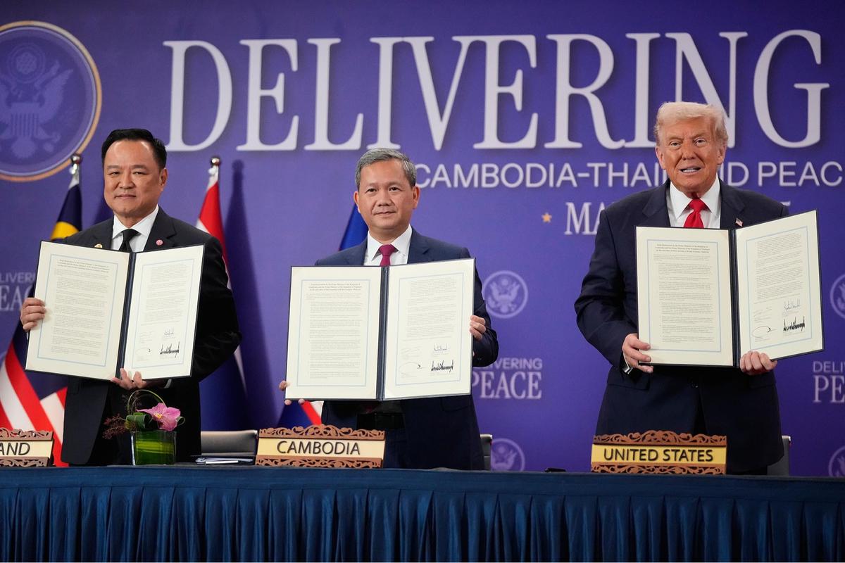 FOTO: Gencatan Senjata Thailand–Kamboja Disepakati di KTT ASEAN, Anwar dan Trump Jadi Mediator