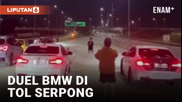 VIDEO: Viral! Aksi Balap Liar Mobil di Tol Serpong-Balaraja