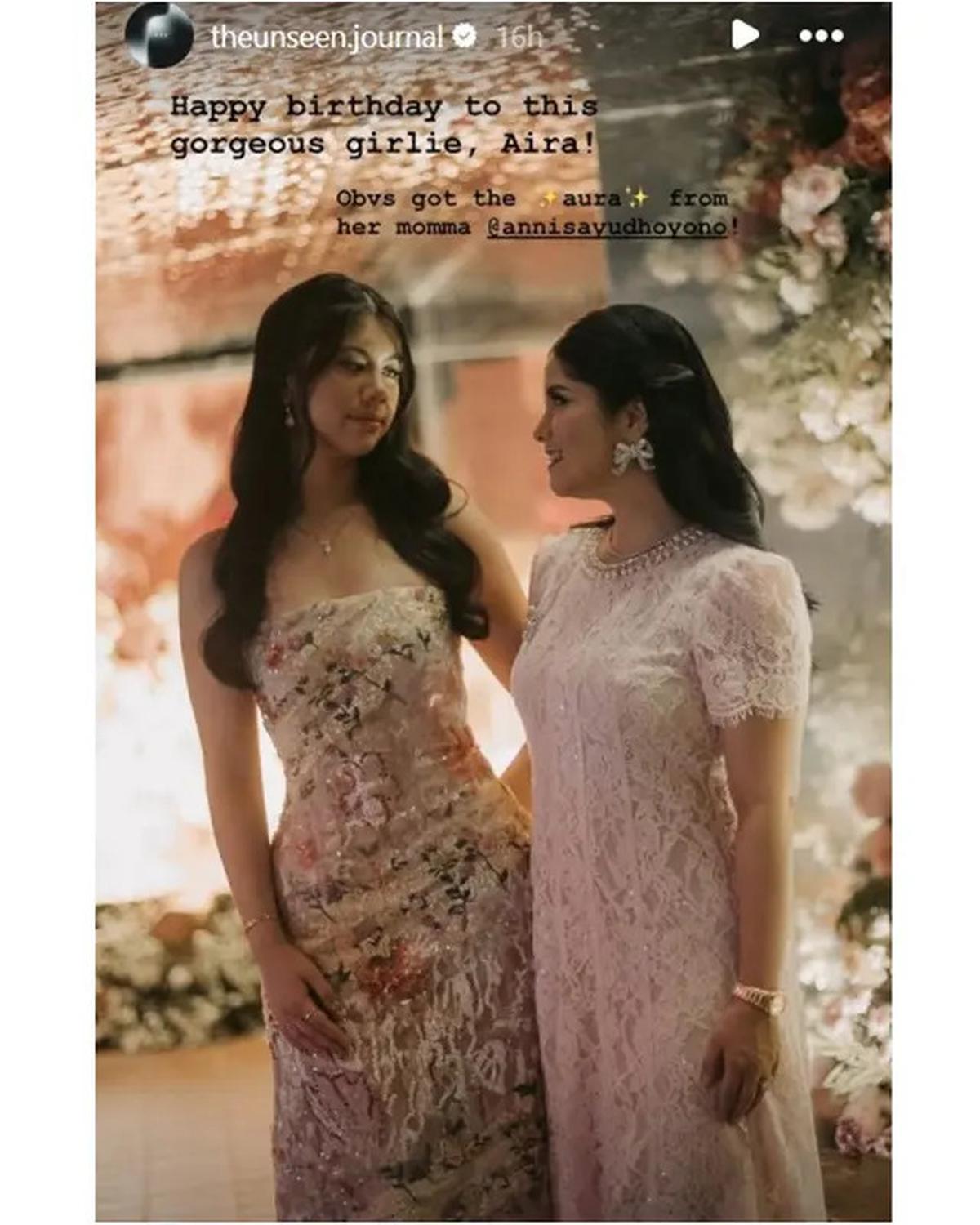 5 Gaya Memukau Almira Yudhoyono Pakai Dress Brokat Floral di Pesta Ultah ke-17