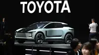 SUV konsep kendaraan listrik FT-3e dari Toyota Motor. (Kazuhiro NOGI/AFP)