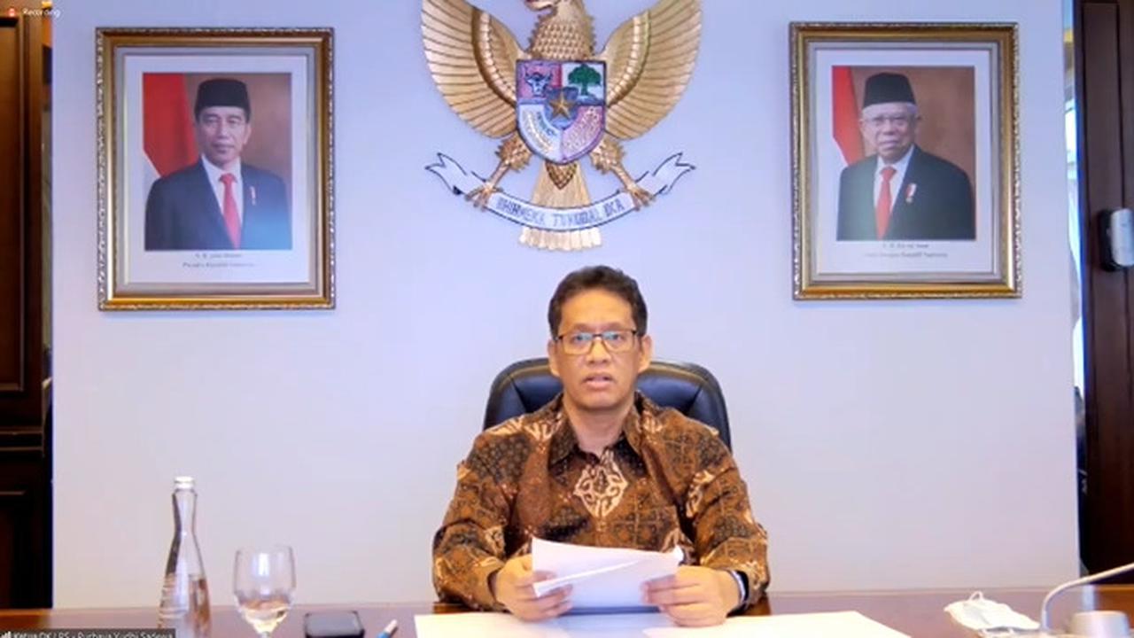 Ketua Dewan Komisioner Lembaga Penjamin Simpanan (LPS) Purbaya Yudhi Sadewa, dalam Konferensi Pers Virtual Penetapan Tingkat Bunga Penjaminan LPS, Rabu (29/9/2021).