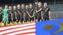 Timnas Malaysia menempati peringkat ke-13 pada daftar rangking AFC 2018, Malaysia meraih poin sebanyak 29.566. (AFP/Ted Aljibe)
