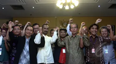 KPK mendapat dukungan dari berbagai lapisan masyarakat untuk terus berjuang melawan korupsi, Jakarta, Jumat (23/1/2015). (Liputan6.com/Faisal R Syam)