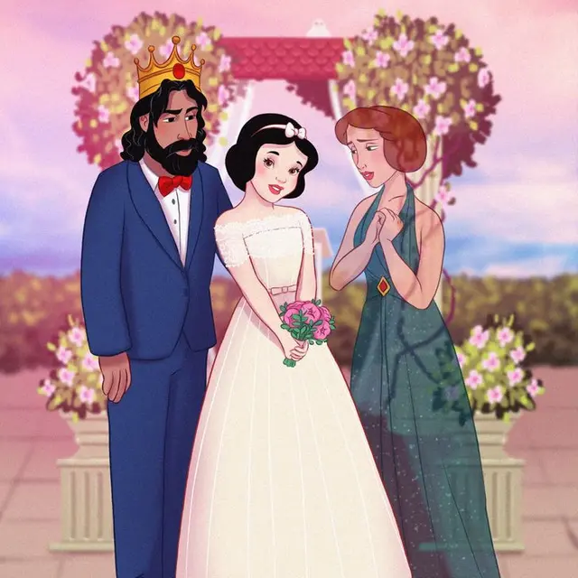 6 Foto Editan Tokoh Disney Bareng Orang Tua Ini Unik Banget, Bak Sungguhan