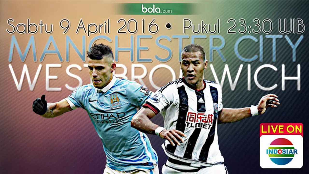 Manchester City vs West Bromwich Albion (Bola.com/Samsul Hadi)
