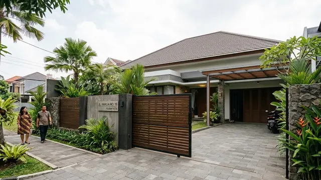 12 Desain Pagar Rumah Tanpa Besi yang Tetap Terlihat Modern, Batu Alam hingga Kayu