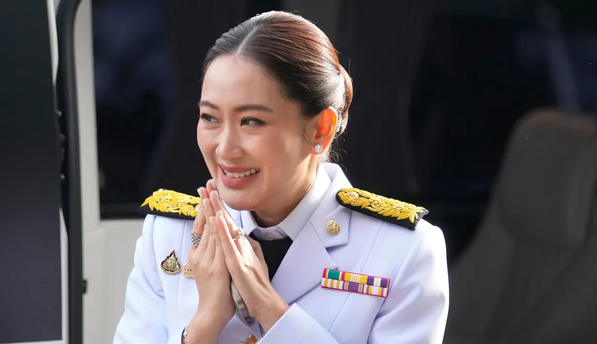 Paetongtarn Shinawatra memperoleh 319 suara di Parlemen Thailand setelah dicalonkan sebagai kandidat tunggal oleh anggota parlemen dari koalisi partai Pheu Thai. (AP Photo/Sakchai Lalit)