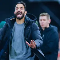 Manajer anyar Manchester United, Ruben Amorim, mengakui pasukannya masih kesulitan memahami racikan strategi yang diterapkannya. Alhasil, MU harus puas bermain imbang 1-1 kontra Ipswich Town. (AP Photo/Dave Shopland)