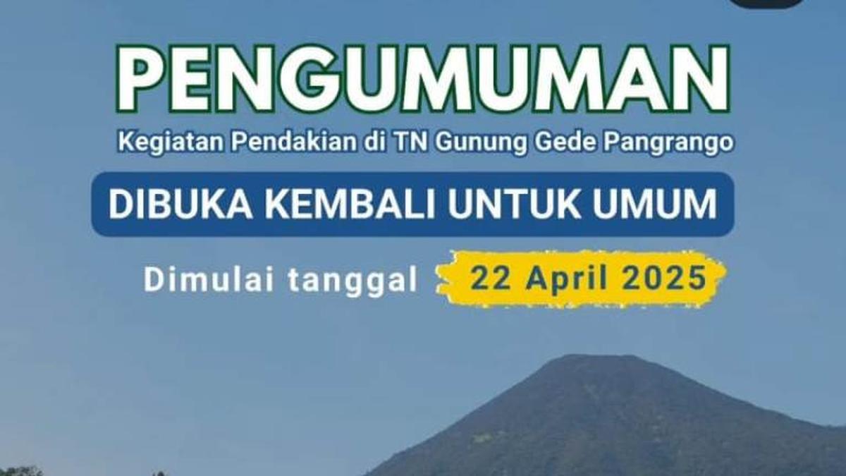 Aktivitas Vulkanik Berkurang, Jalur Pendakian Gunung Gede Pangrango Kembali Dibuka