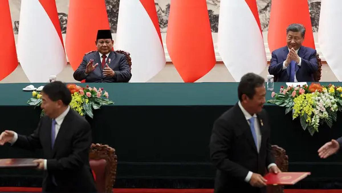 Kedatangan Presiden RI Prabowo Subianto Disambut Hangat Presiden China Xi Jinping