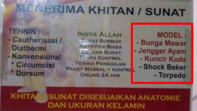 5 Papan Iklan Layanan Sunat Ini Bikin Tepuk Jidat