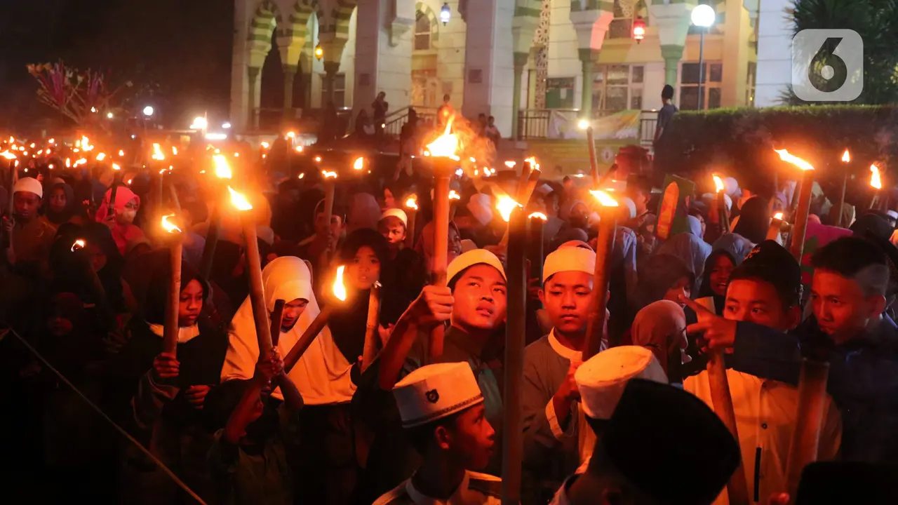 Semarak Pawai Obor Menyambut Tahun Baru Islam di Tangerang