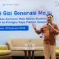 Budayawan Lalu Ari Irawan saat memberikan pemaparan soal Festival Bau Nyale di acara Aksi Gizi Generasi Maju bersama Danone Indonesia.