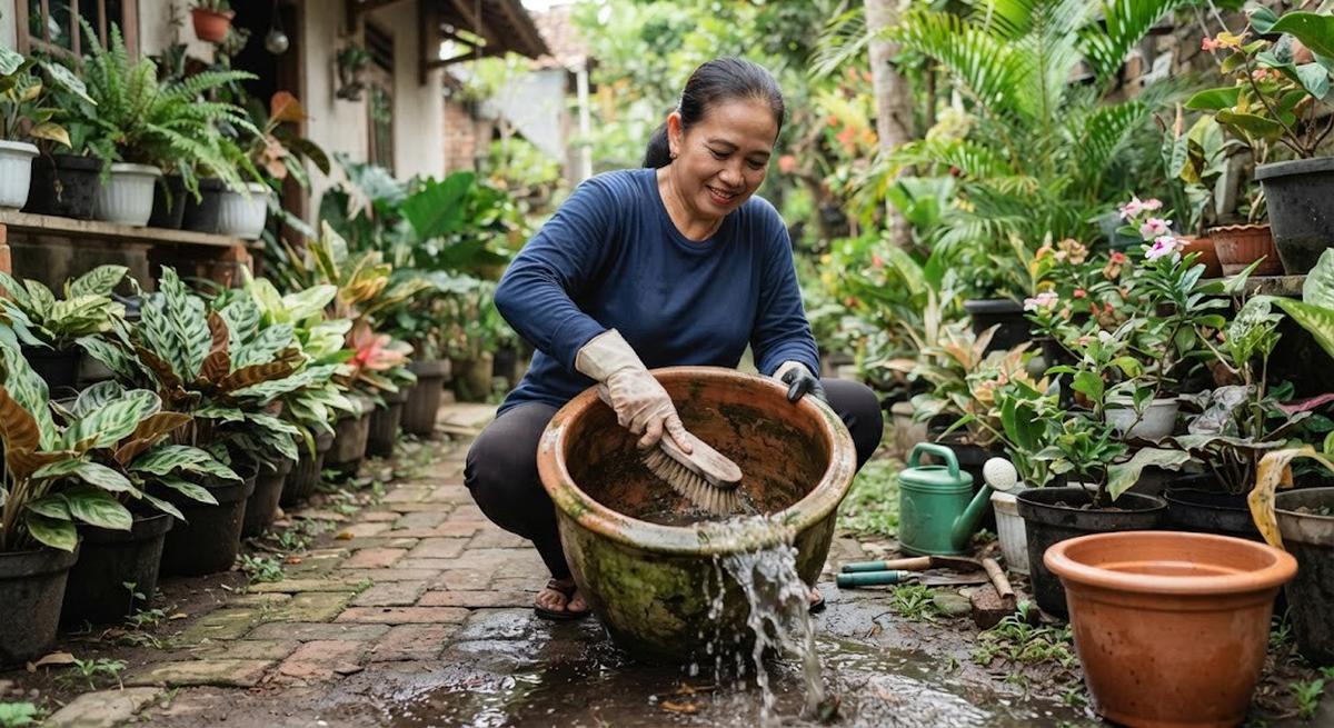 Tips Membasmi Jentik Nyamuk di Pot dan Wadah Air yang Ada di Halaman Rumah