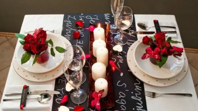 Dekorasi Meja Romantis Untuk Hari Valentine