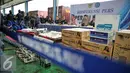 Suasana konpers gagalkan penyelundupan narkotika di Jakarta, Selasa (2/2). 16,81 kg narkotika jenis methamphetamin atau shabu asal China berhasil digagalkan Bea dan Cukai, BNN, Polres Pelabuhan Tanjung Priok. (Liputan6.com/Faizal Fanani)