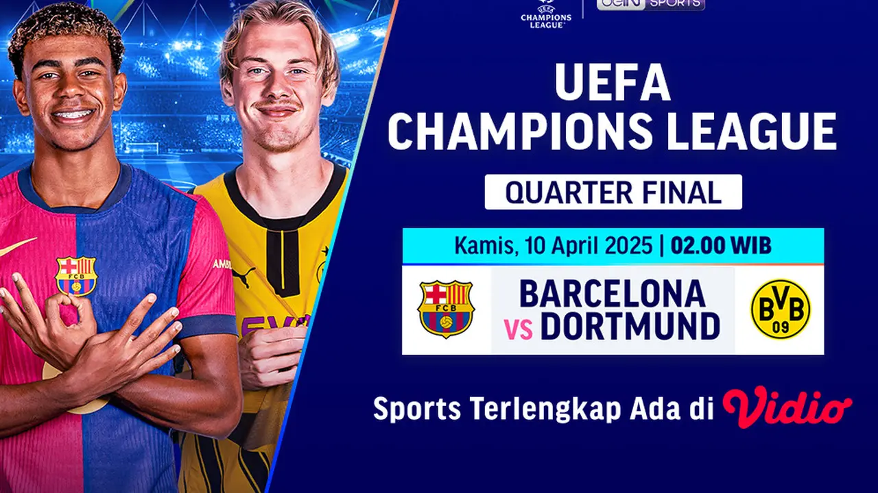 Saksikan Live Streaming Big Match Champions League: Barcelona vs Dortmund di Vidio