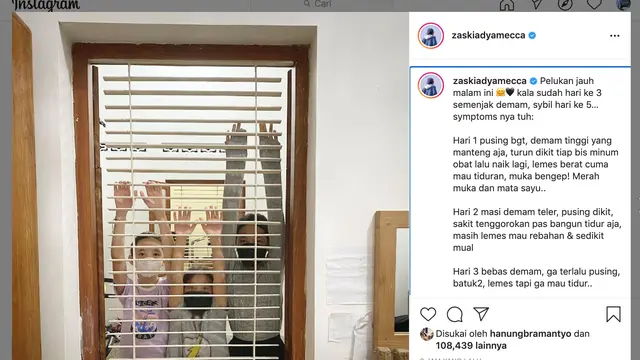 Unggahan Zaskia Adya Mecca. (Foto: Instagram @zaskiadyamecca)