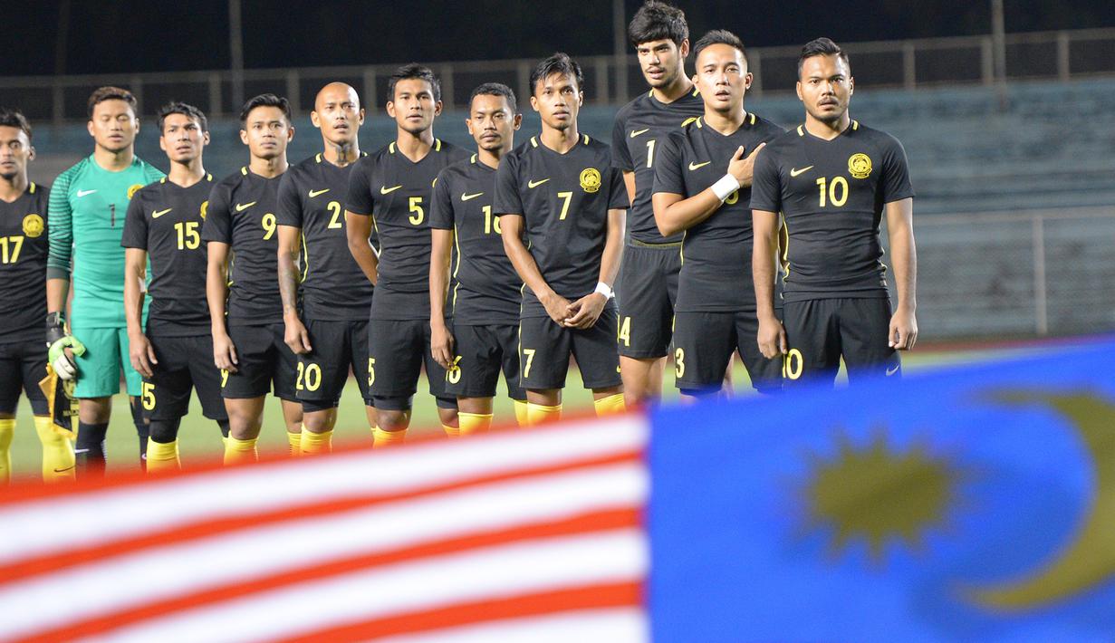 Timnas Malaysia menempati peringkat ke-13 pada daftar rangking AFC 2018, Malaysia meraih poin sebanyak 29.566. (AFP/Ted Aljibe)