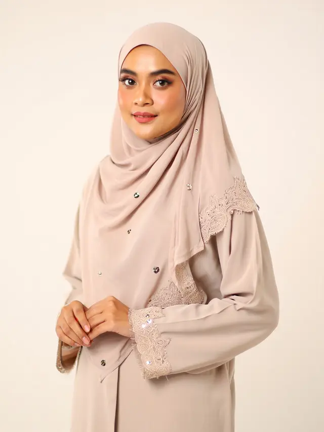Brokat Arab Kombinasi Gamis Abaya