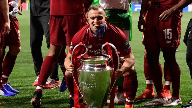 Gelandang Liverpool, Xherdan Shaqiri.  (AFP/Javier Soriano)