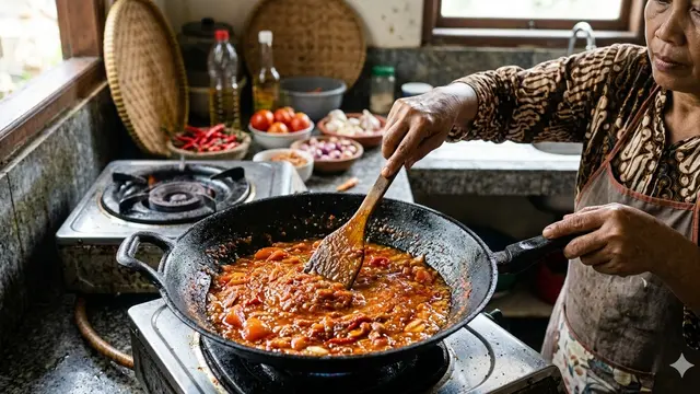 Sambal Tomat Kental dan Tahan Lama (Foto: Gemini AI)