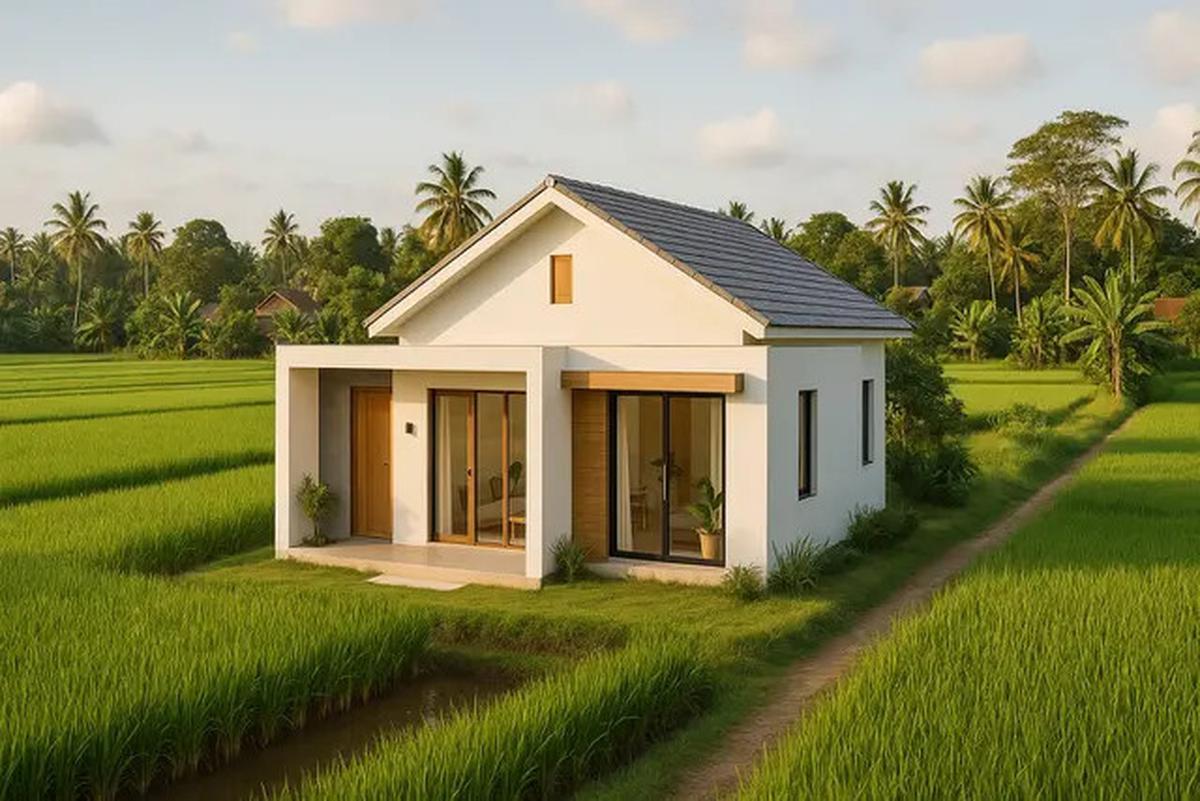 10 Gambar Rumah Tepi Sawah yang Simpel dan Menawan, Cocok Jadi Ide Hunian 2025