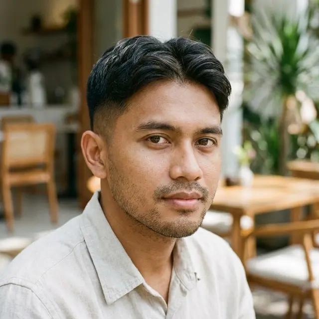 Model Rambut Pria Pendek Belah Tengah