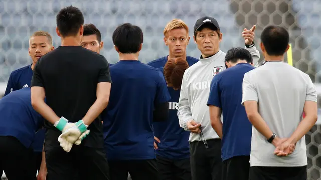 Intip Latihan Tim Samurai Biru Jelang Hadapi Ghana