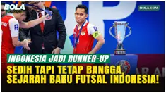Timnas Futsal Indonesia gagal juara Piala Asia Futsal 2026 setelah kalah adu penalti 4-5 dari Iran di Indonesia Arena, Sabtu (7/2/2026). Ekspresi sedih namun penuh kebanggaan terlihat dari para pemain Garuda usai laga final dramatis.