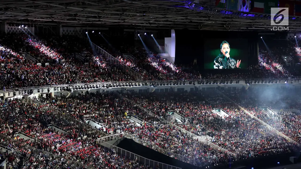 GBK Sudah Dipadati Penonton Pembukaan Asian Games