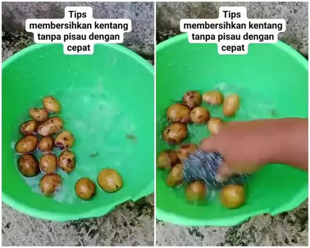 Cara Mengupas Kentang dalam 10 Detik Tanpa Pisau, Sangat Praktis dan Cepat