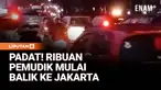 Memasuki Lebaran hari kedua, arus balik pemudik dari Jawa Tengah menuju Jakarta mulai terlihat di jalur arteri Karawang, Jawa Barat, Minggu malam. Ribuan kendaraan, baik roda dua maupun roda empat, tampak memadati ruas jalan Klari menuju arah Ibu Kot...