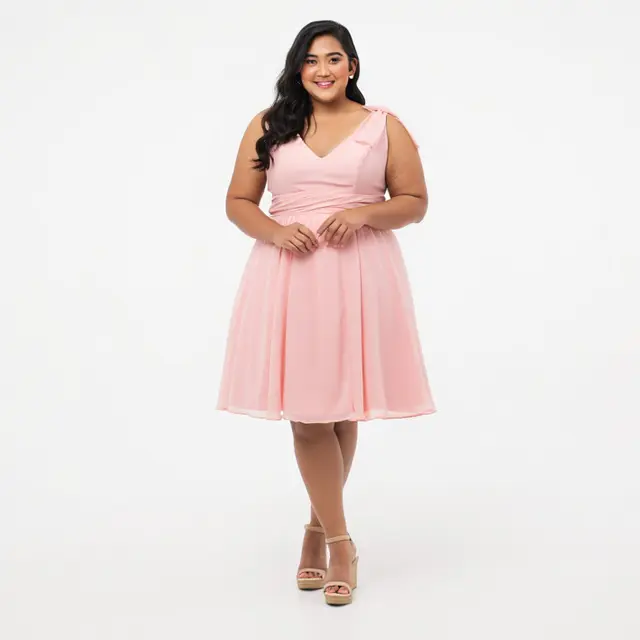 Model Baju Bridesmaid untuk Orang Gemuk Agar Terlihat Langsing/Ilustrasi AI