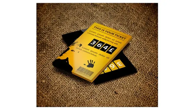 Desain tiket unik (sumber : Hongkiat)
