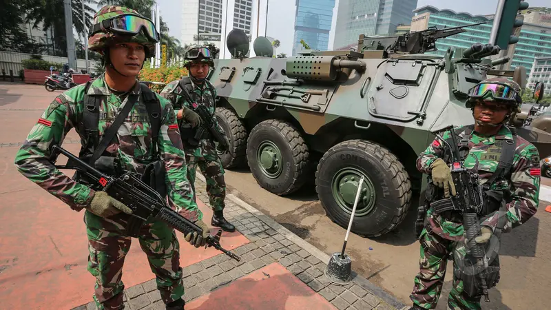 Jelang KAA, Kawasan Bundaran HI Dijaga TNI 