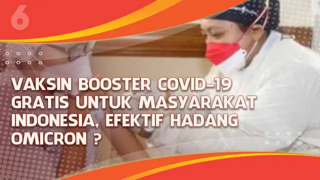 Presiden Joko Widodo memutuskan vaksin booster Covid-19 gratis alias tidak berbayar bagi seluruh rakyat Indonesia. Vaksinasi booster menargetkan terlebih dahulu lansia dan kelas rentan berkomorbid.