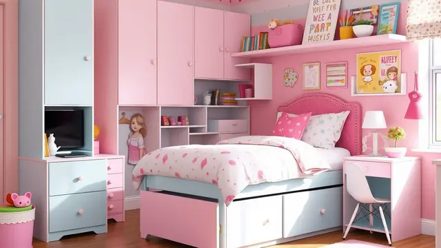 kamar tidur anak perempuan (ilustrasi by qwen.ai)