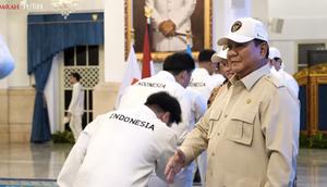 Presiden Republik Indonesia Prabowo Subianto resmi memberangkatkan kontingen Indonesia menuju SEA Games ke-33 di Thailand (YouTube Sekretariat Presiden)
