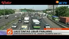 Libur panjang membuat  ruas tol di beberapa wilayah mengalami peningkatan jumlah kendaraan.