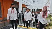 Ketua Dewan Perwakilan Daerah (DPD) RI, AA LaNyalla Mahmud Mattaliti saat tiba di di Bali dalam agenda menghadiri KTT. (Istimewa)