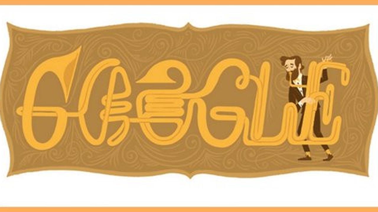 Peringati ultah ke-201 Adolphe Sax, Google buat 5 doodle sekaligus!