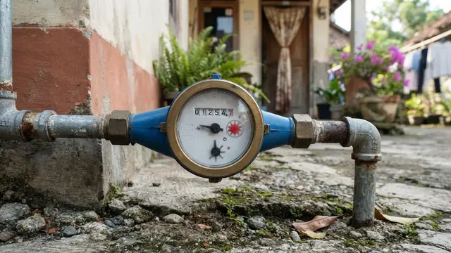 Putaran Jarum Indikator Meteran Air